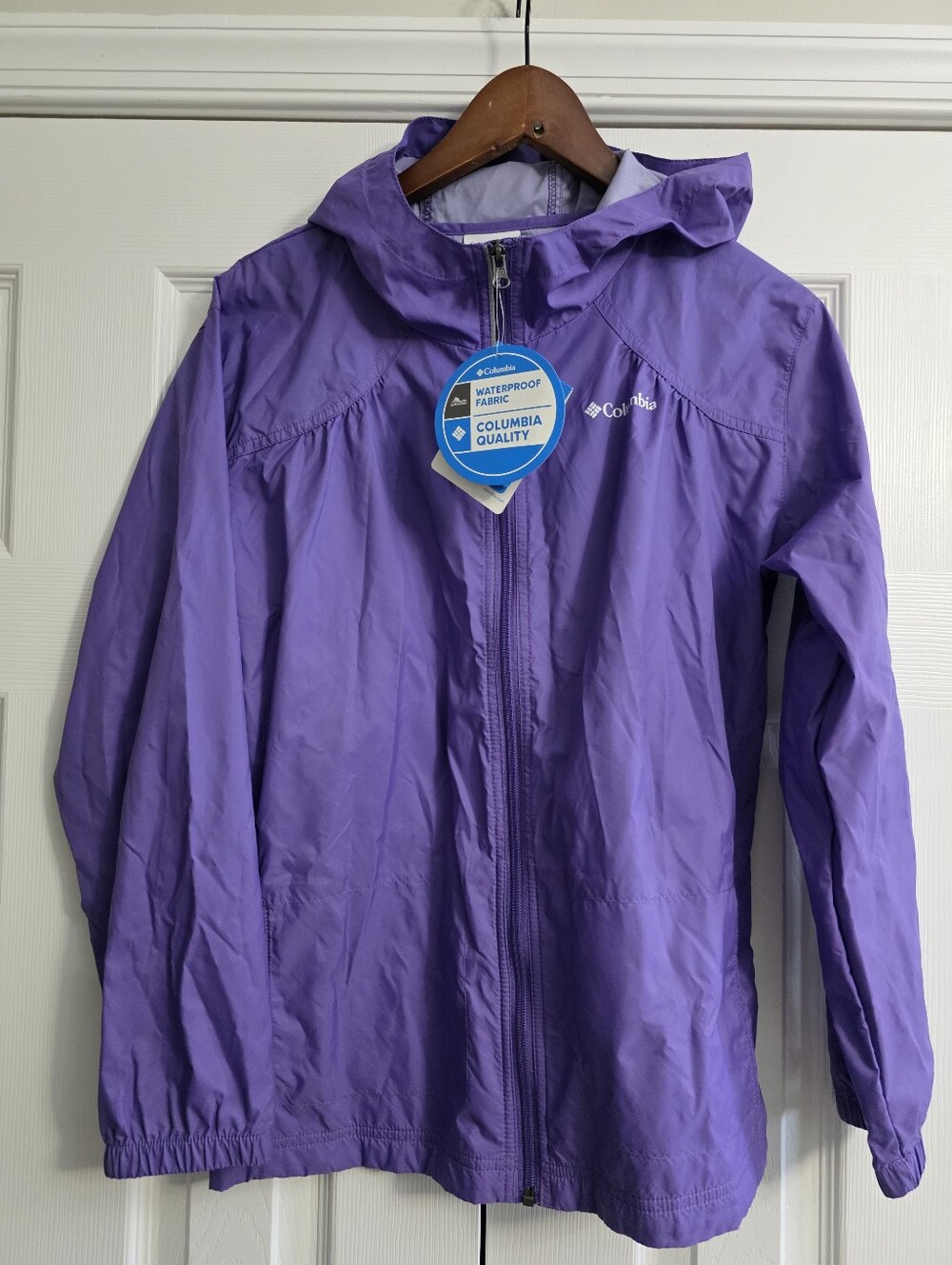 Columbia Switchback Rain Jacket Youth XL Purple Waterproof Nylon NWT